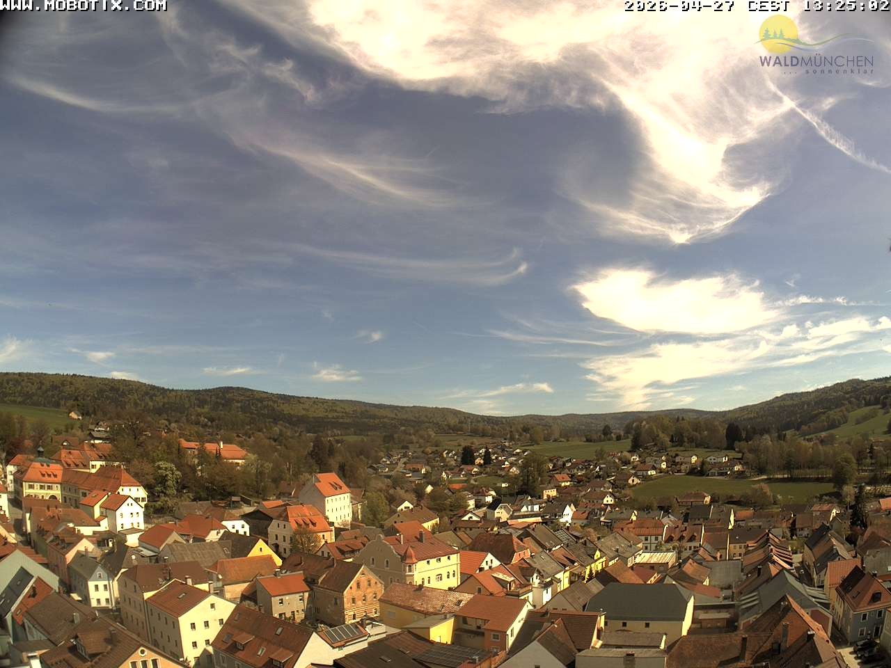 Archiv Foto Webcam Blick vom Waldmünchner Kirchturm