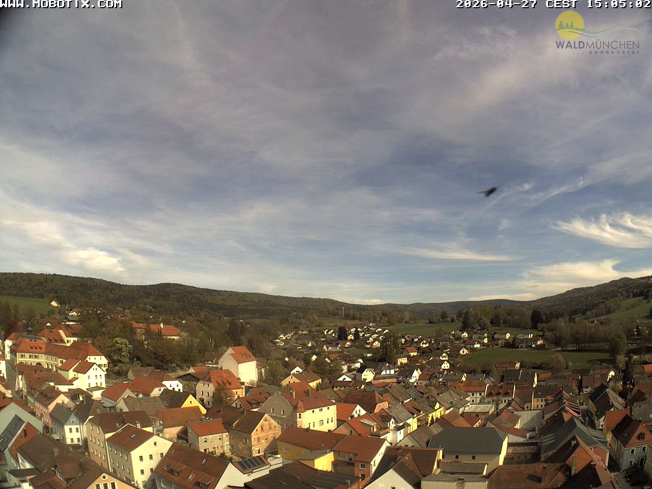 Archiv Foto Webcam Blick vom Waldmünchner Kirchturm