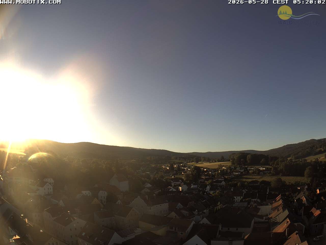 Archiv Foto Webcam Blick vom Waldmünchner Kirchturm