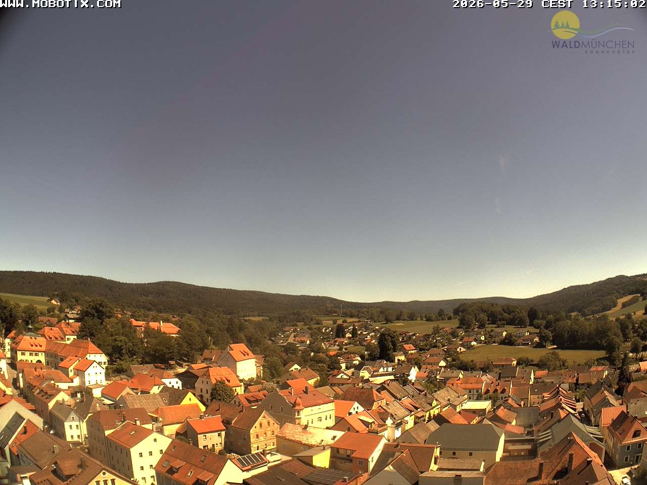 Archiv Foto Webcam Blick vom Waldmünchner Kirchturm