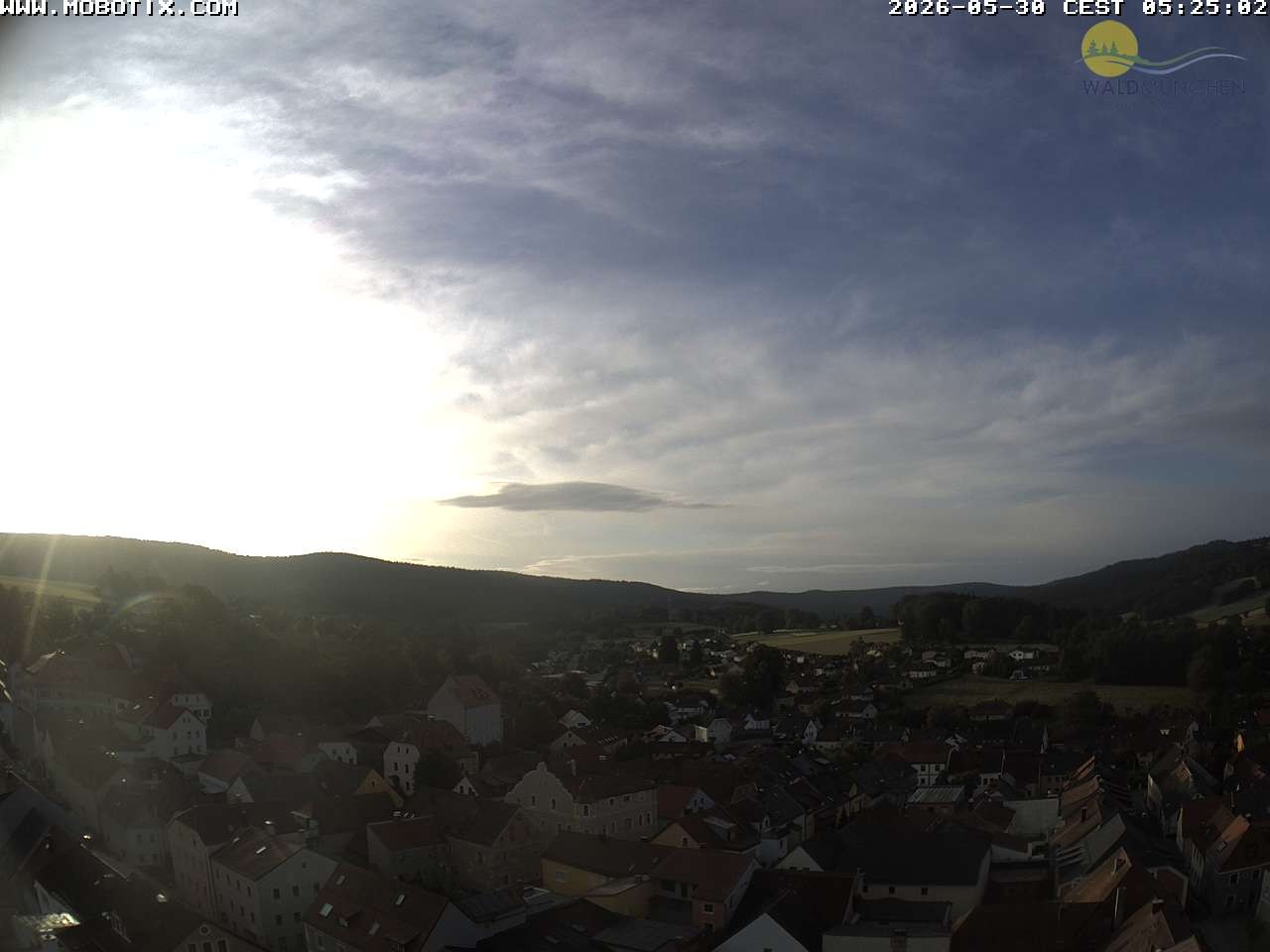 Archiv Foto Webcam Blick vom Waldmünchner Kirchturm