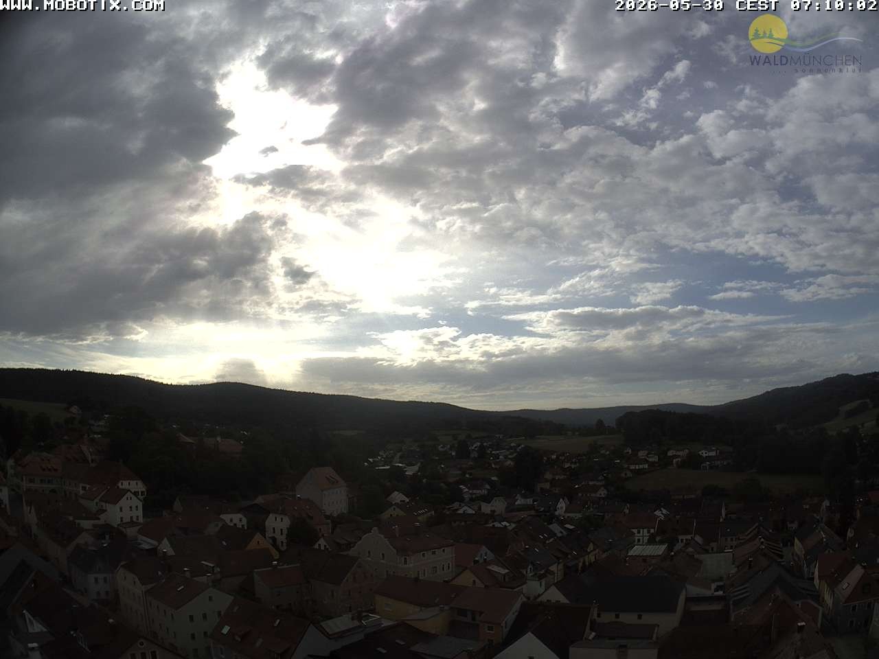 Archiv Foto Webcam Blick vom Waldmünchner Kirchturm