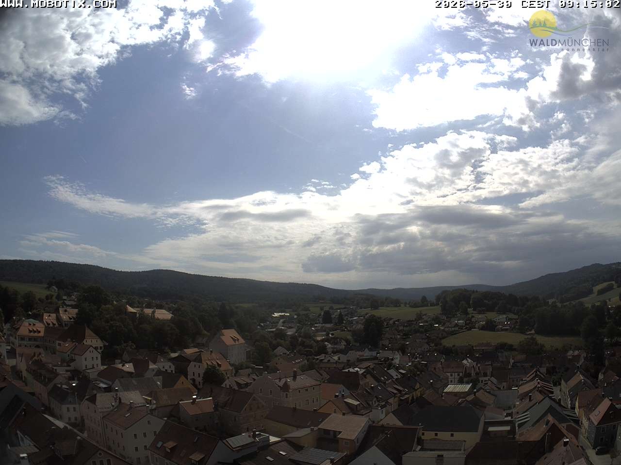 Archiv Foto Webcam Blick vom Waldmünchner Kirchturm