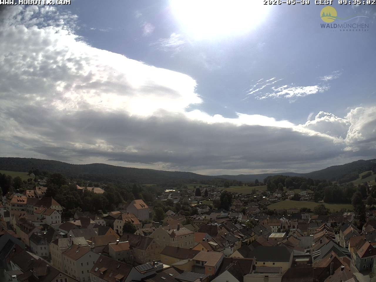 Archiv Foto Webcam Blick vom Waldmünchner Kirchturm