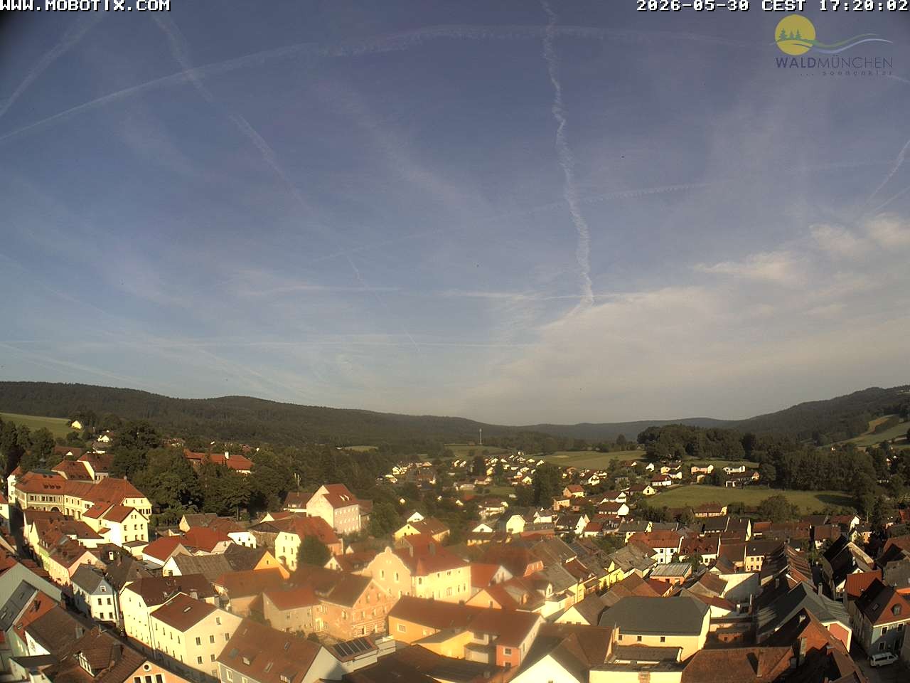 Archiv Foto Webcam Blick vom Waldmünchner Kirchturm