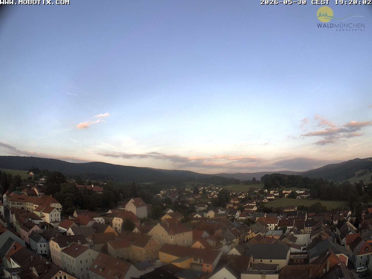 Archiv Foto Webcam Blick vom Waldmünchner Kirchturm