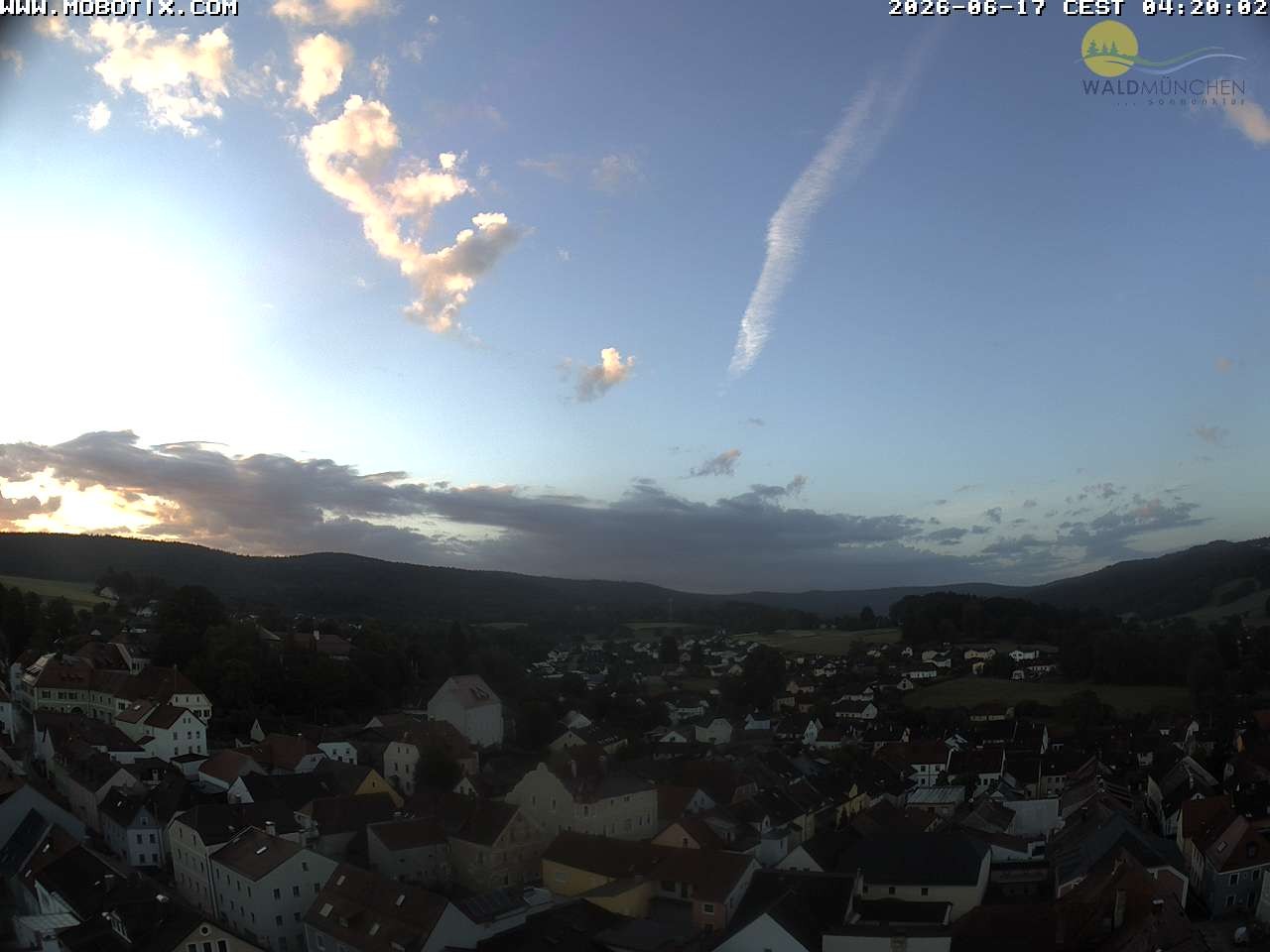 Archiv Foto Webcam Blick vom Waldmünchner Kirchturm