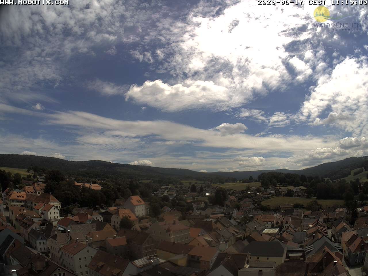 Archiv Foto Webcam Blick vom Waldmünchner Kirchturm
