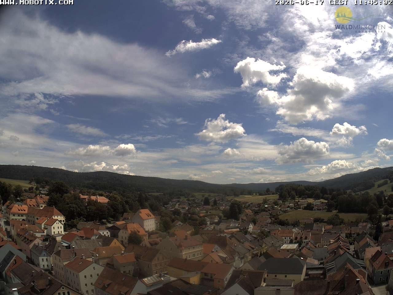 Archiv Foto Webcam Blick vom Waldmünchner Kirchturm