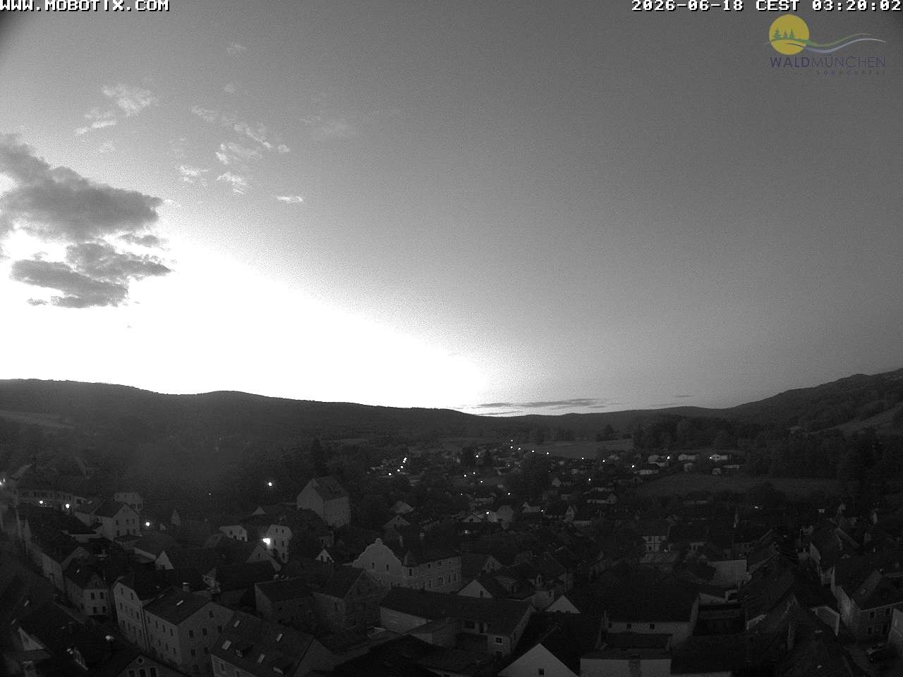 Archiv Foto Webcam Blick vom Waldmünchner Kirchturm