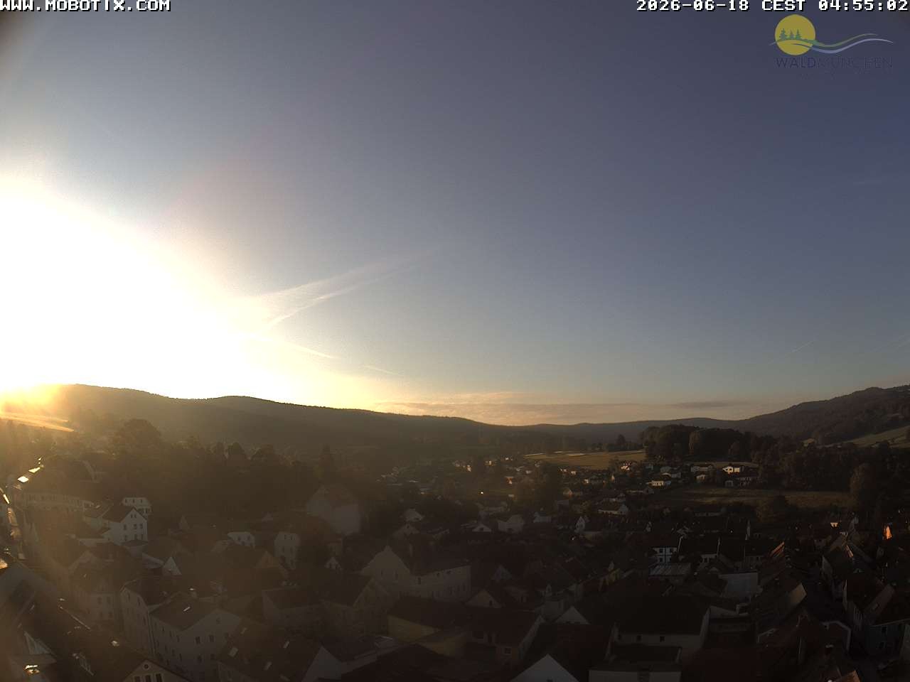 Archiv Foto Webcam Blick vom Waldmünchner Kirchturm