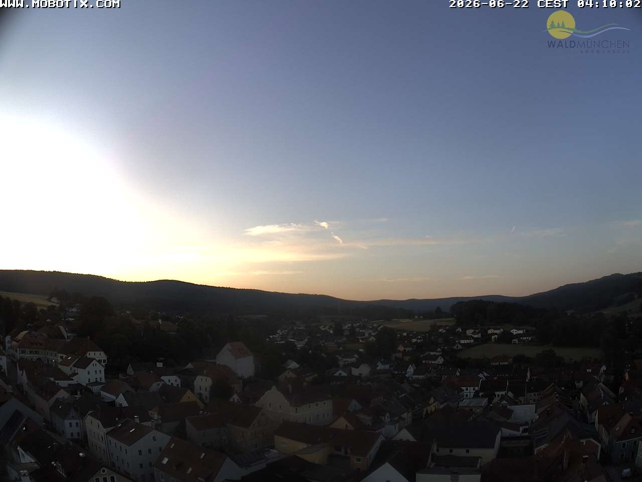 Archiv Foto Webcam Blick vom Waldmünchner Kirchturm