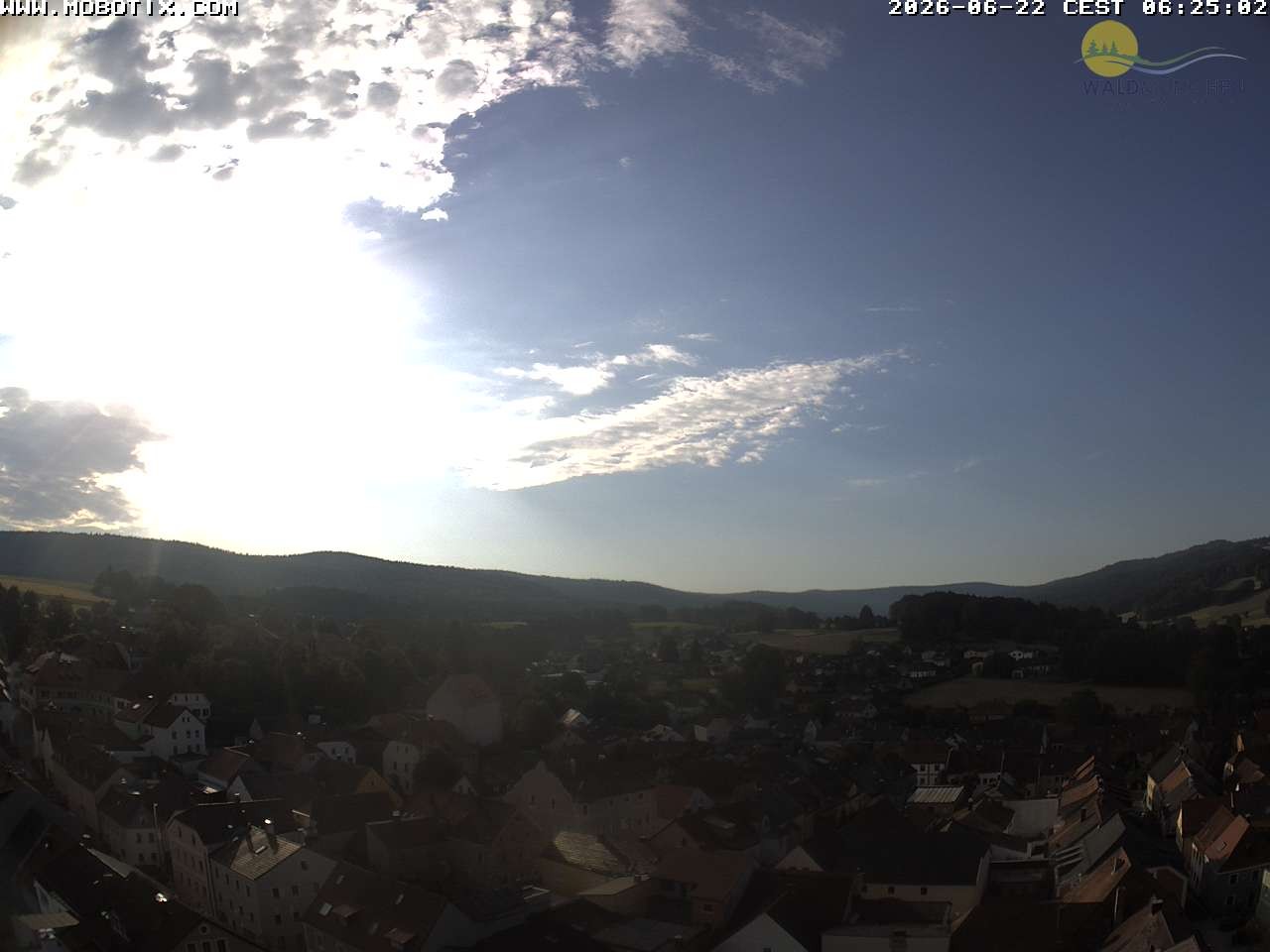 Archiv Foto Webcam Blick vom Waldmünchner Kirchturm