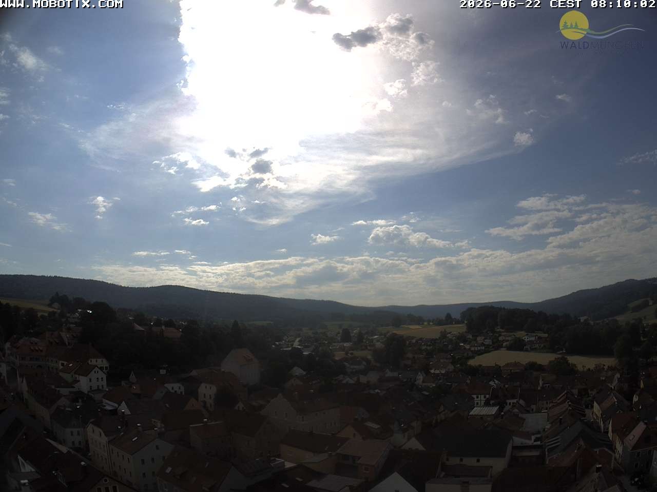 Archiv Foto Webcam Blick vom Waldmünchner Kirchturm