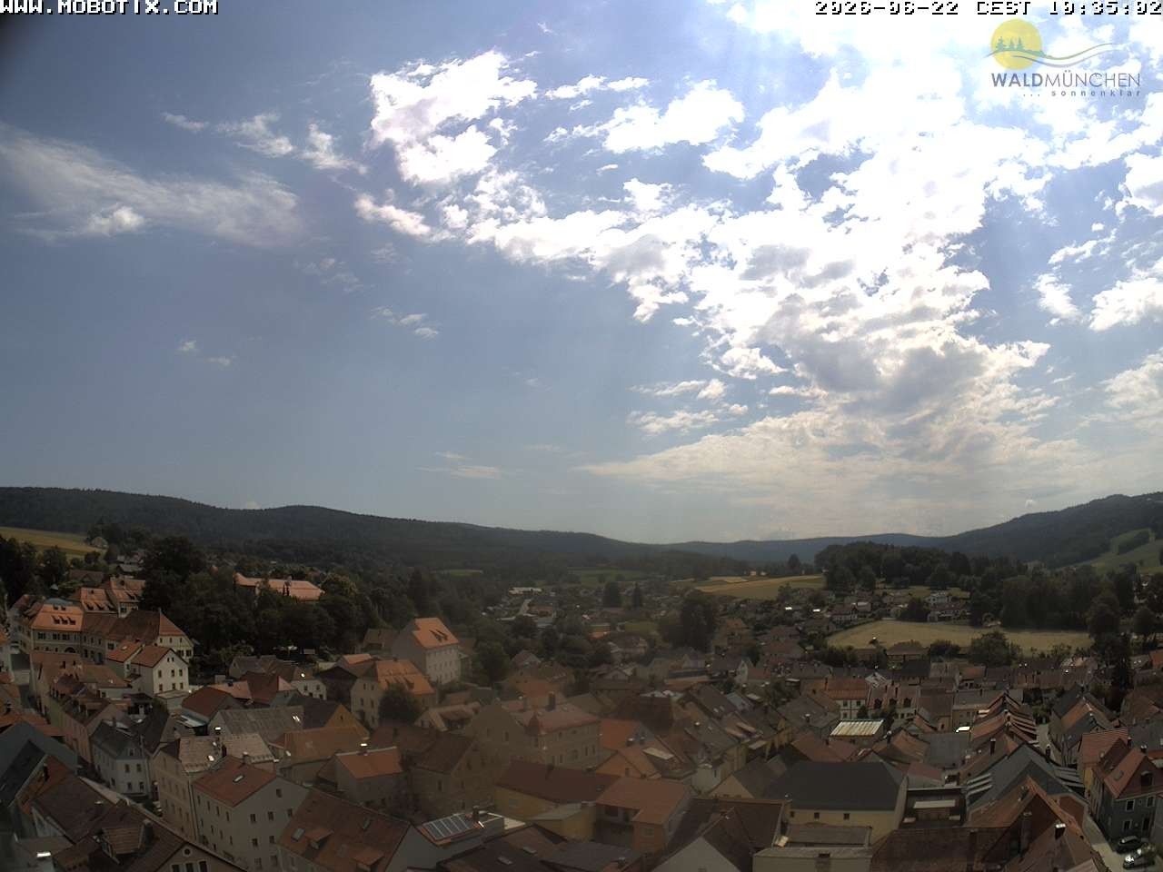 Archiv Foto Webcam Blick vom Waldmünchner Kirchturm