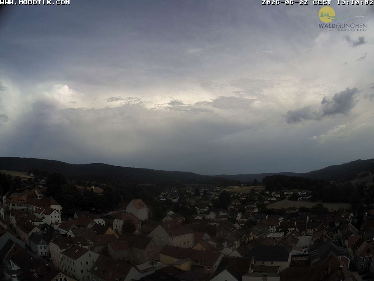 Archiv Foto Webcam Blick vom Waldmünchner Kirchturm