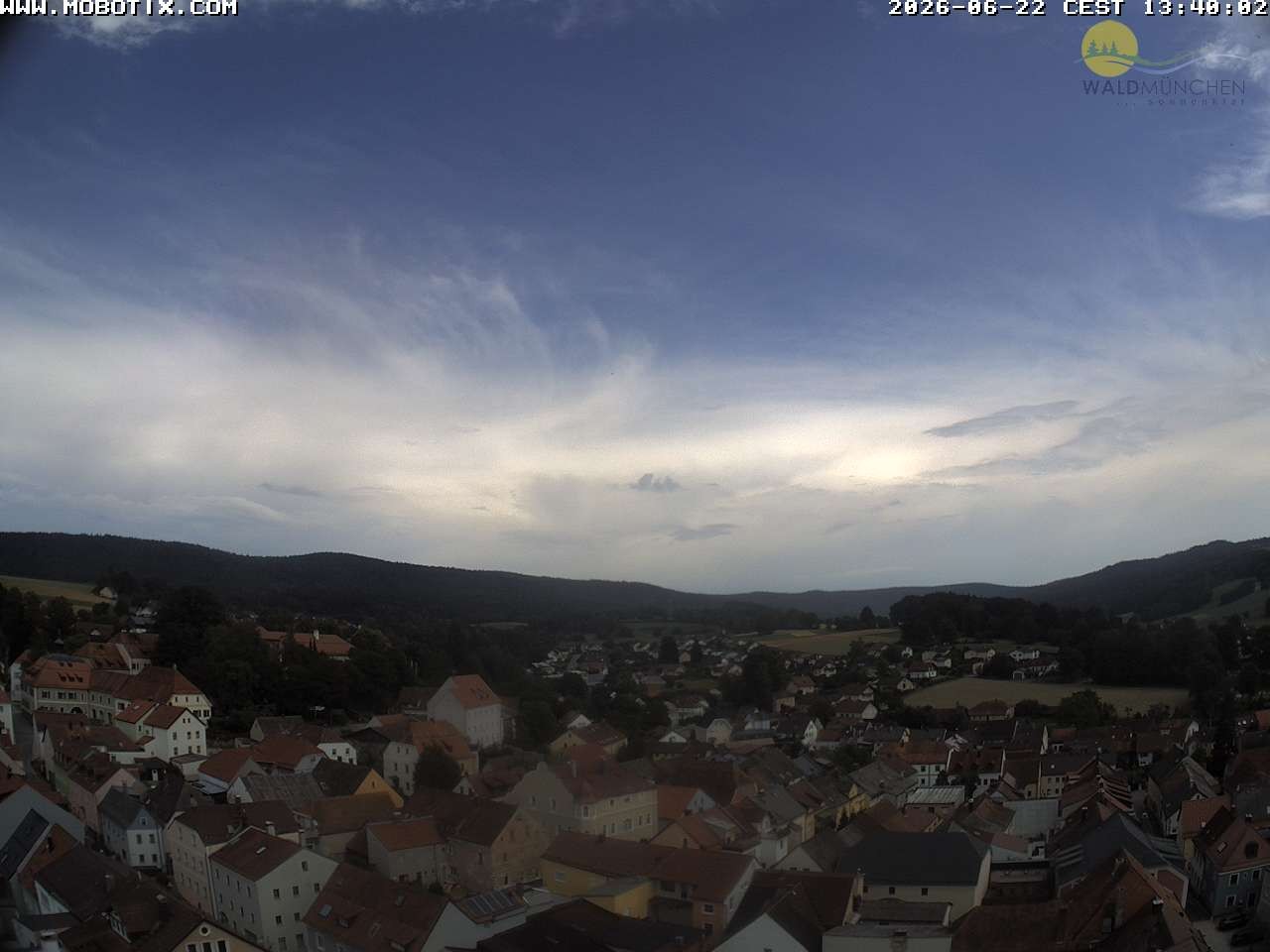 Archiv Foto Webcam Blick vom Waldmünchner Kirchturm