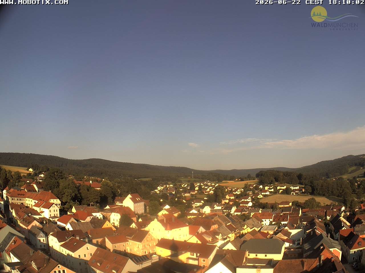 Archiv Foto Webcam Blick vom Waldmünchner Kirchturm