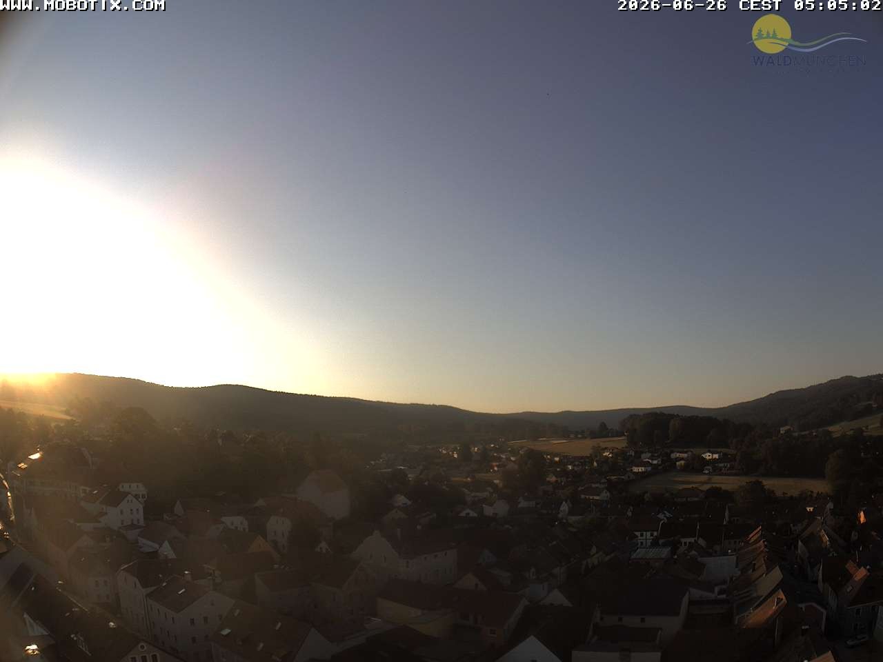 Archiv Foto Webcam Blick vom Waldmünchner Kirchturm