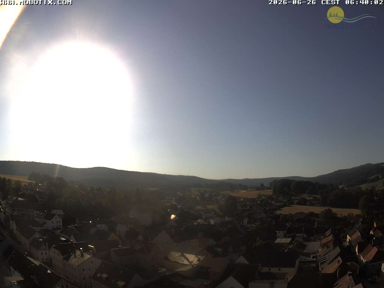 Archiv Foto Webcam Blick vom Waldmünchner Kirchturm