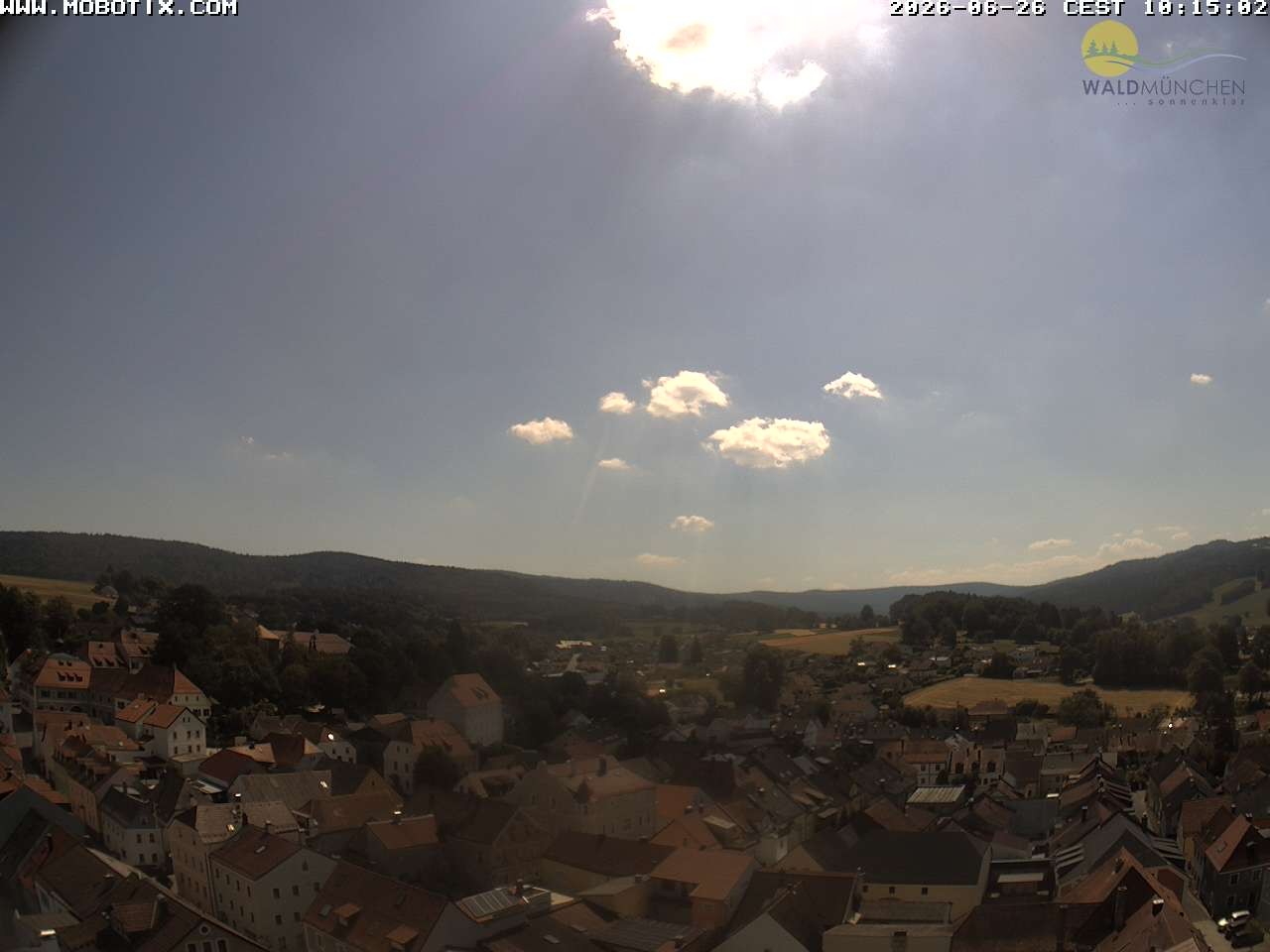 Archiv Foto Webcam Blick vom Waldmünchner Kirchturm