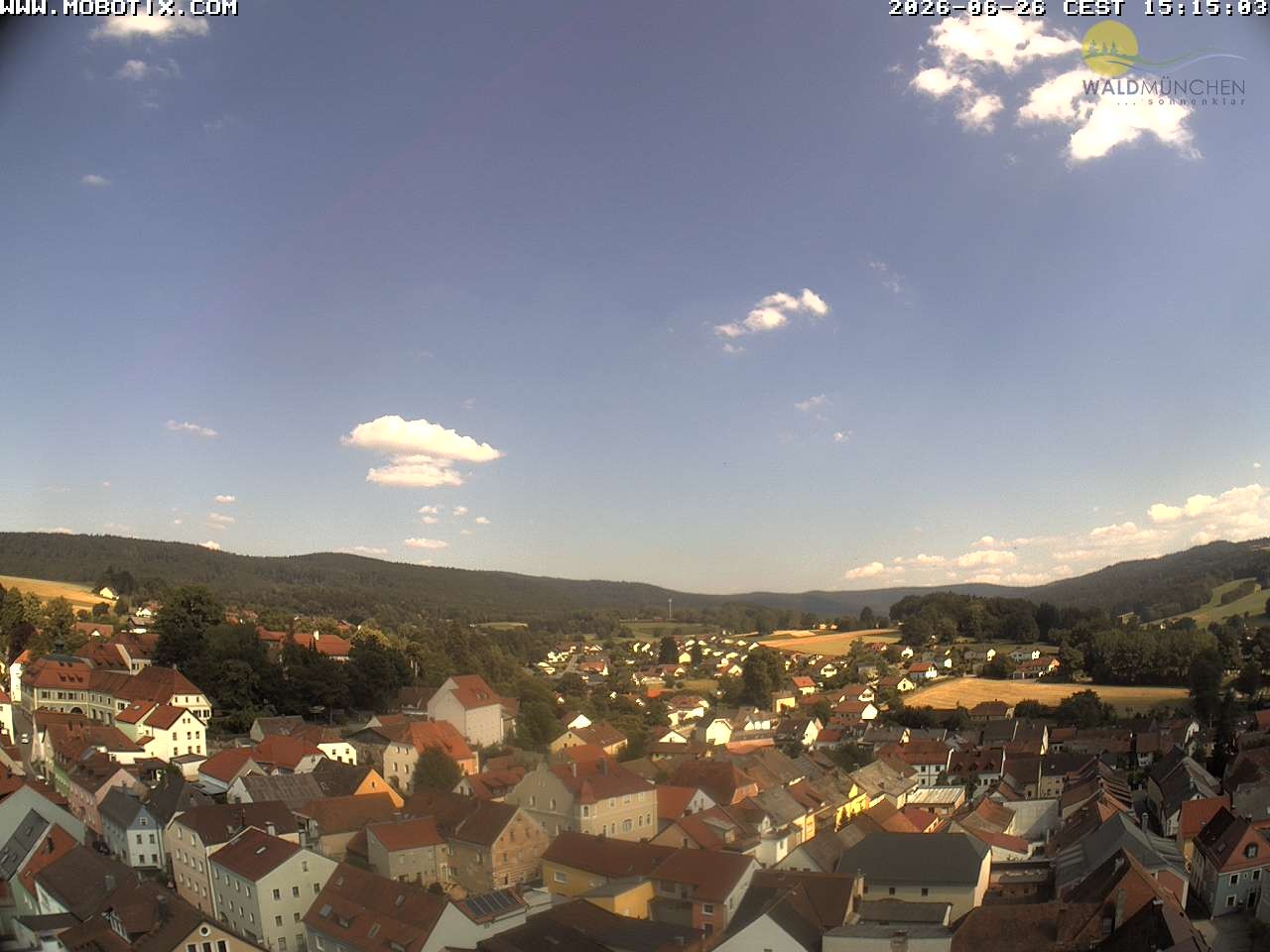 Archiv Foto Webcam Blick vom Waldmünchner Kirchturm