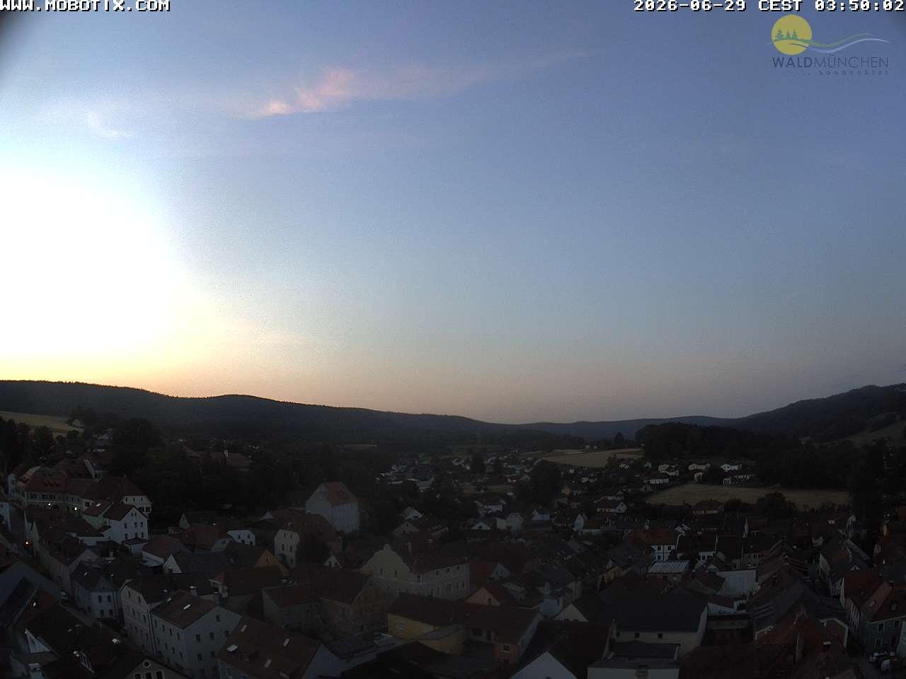 Archiv Foto Webcam Blick vom Waldmünchner Kirchturm