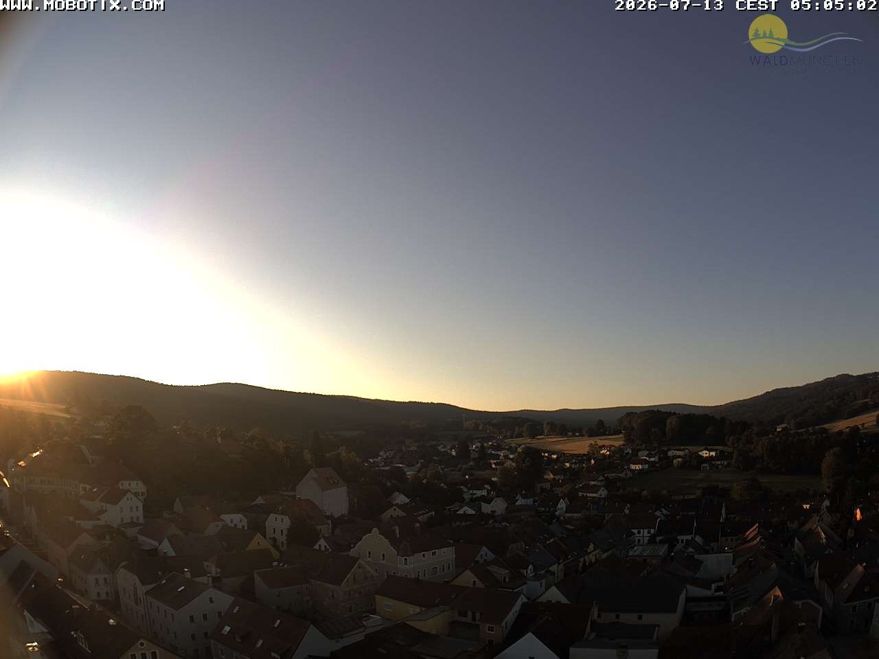Archiv Foto Webcam Blick vom Waldmünchner Kirchturm