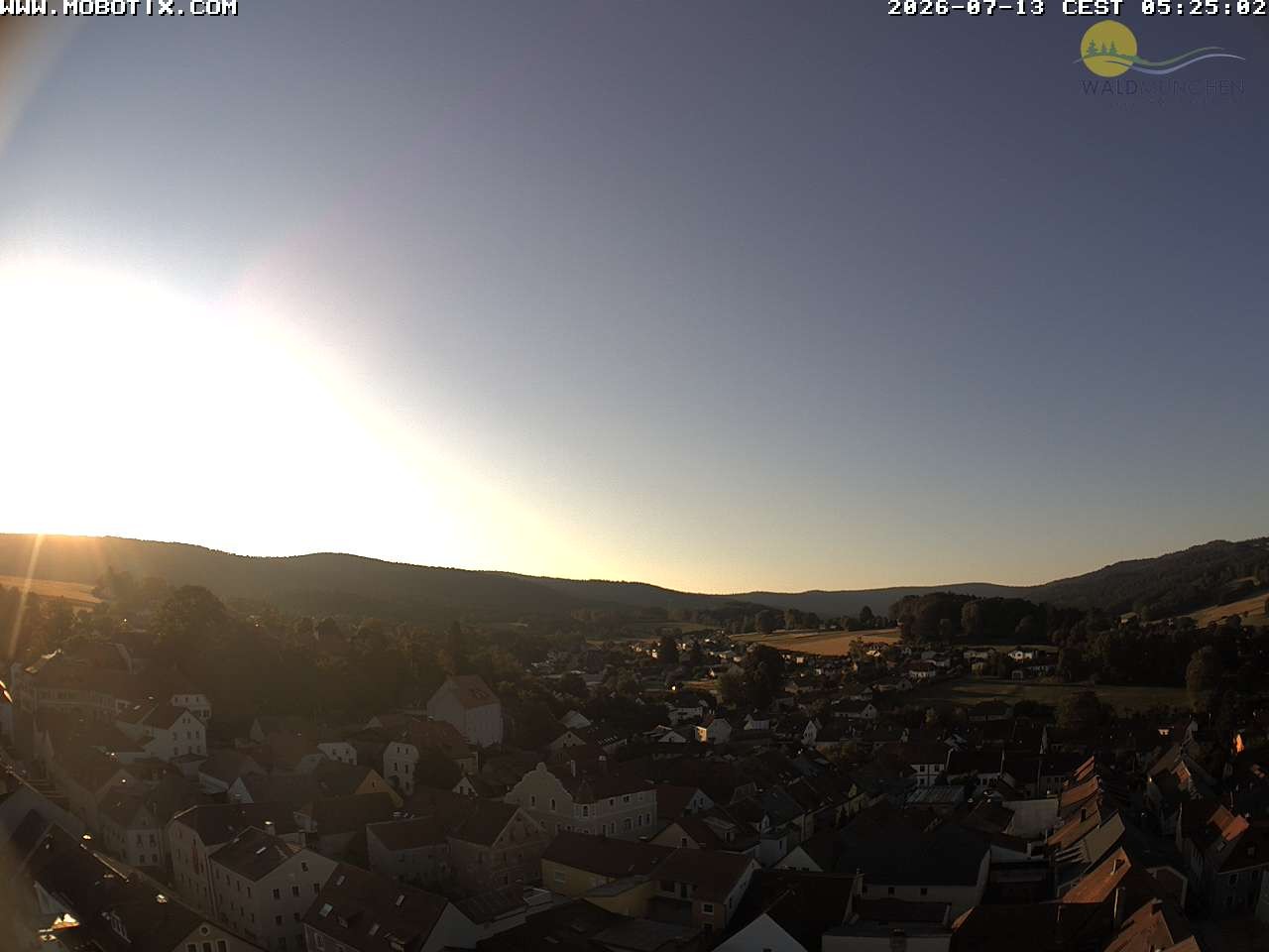 Archiv Foto Webcam Blick vom Waldmünchner Kirchturm