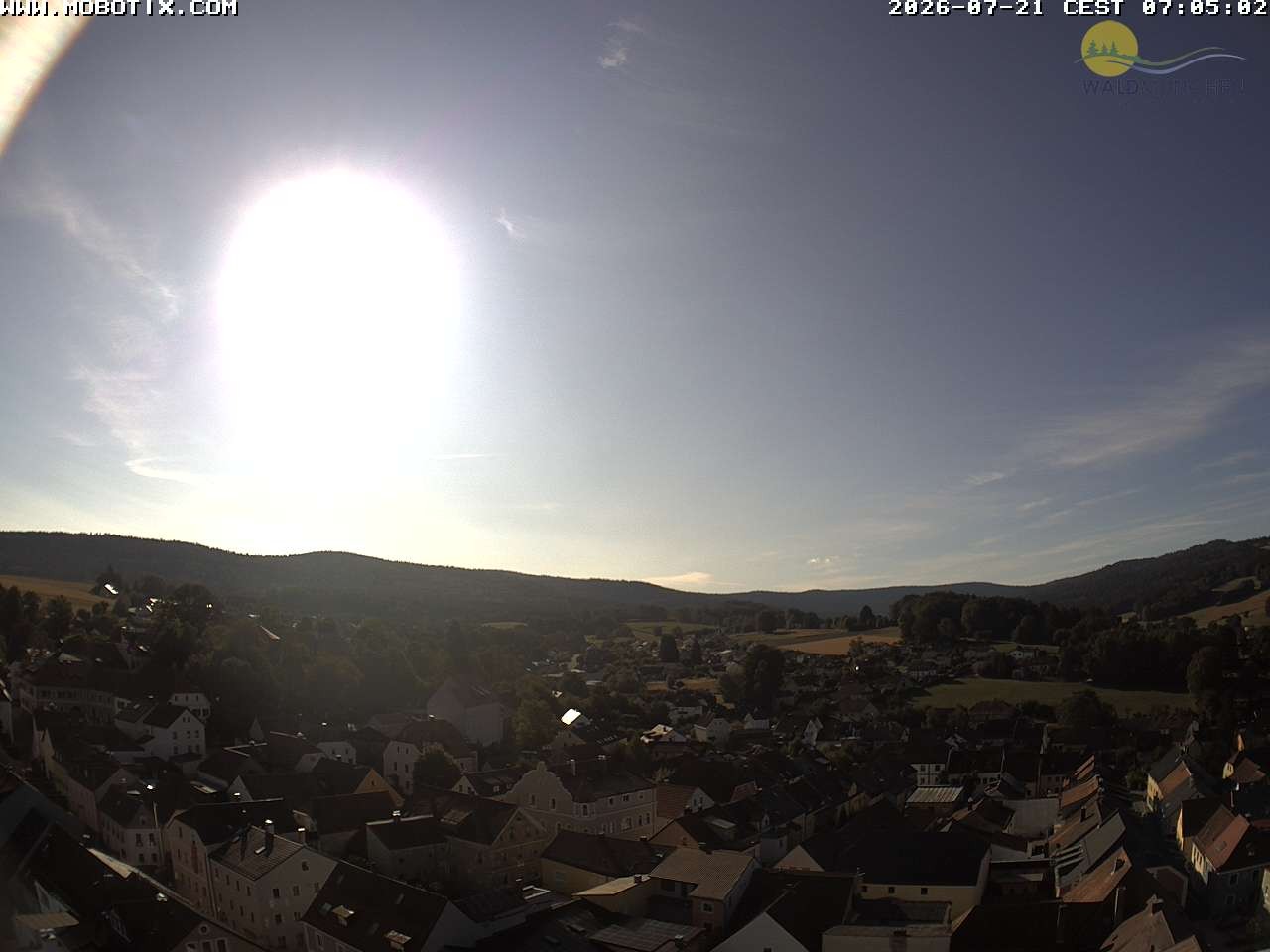 Archiv Foto Webcam Blick vom Waldmünchner Kirchturm