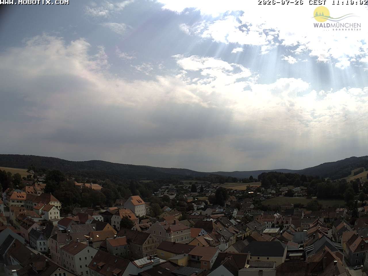 Archiv Foto Webcam Blick vom Waldmünchner Kirchturm