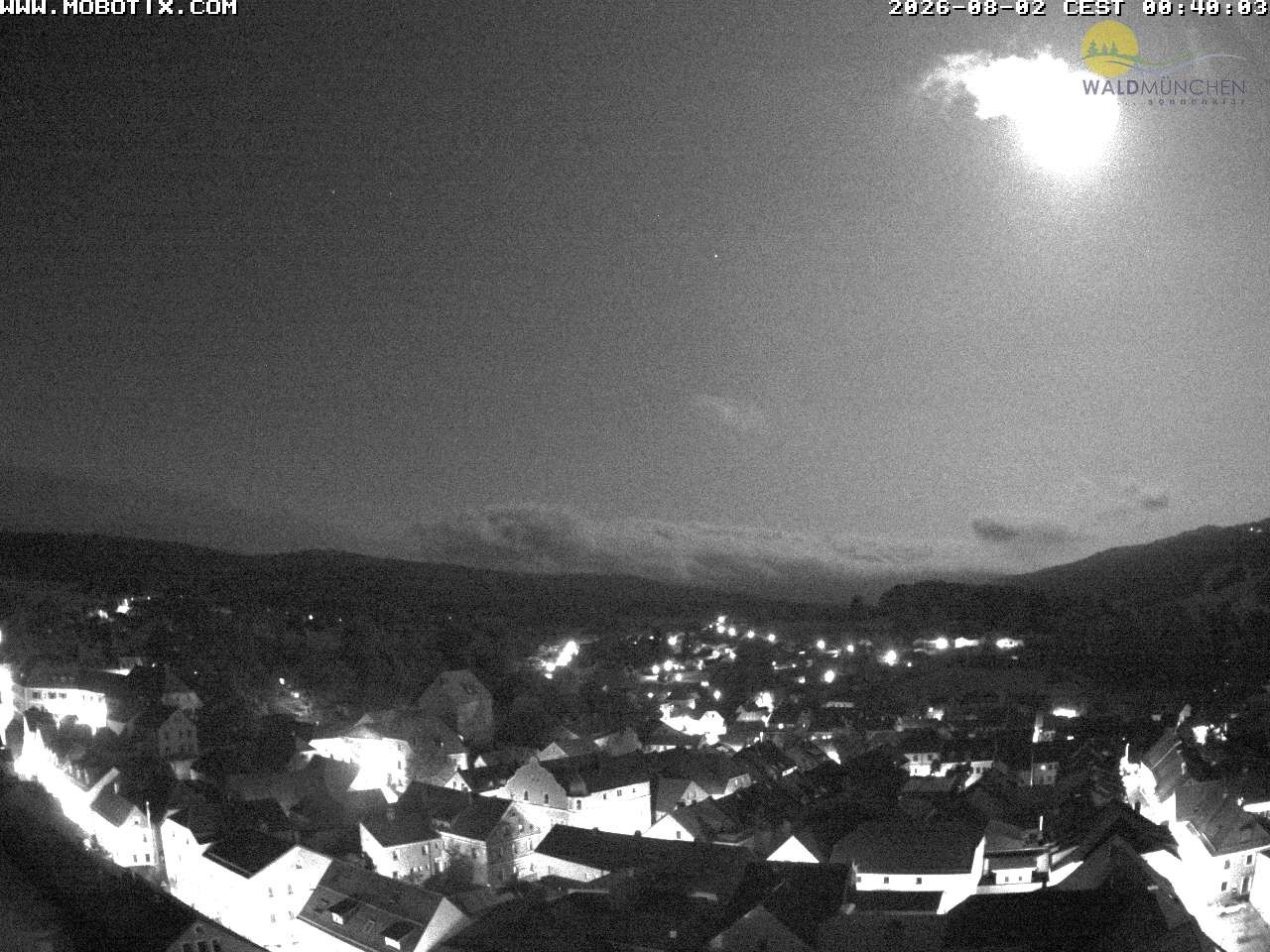 Archived image Webcam view from Waldmünchner spire