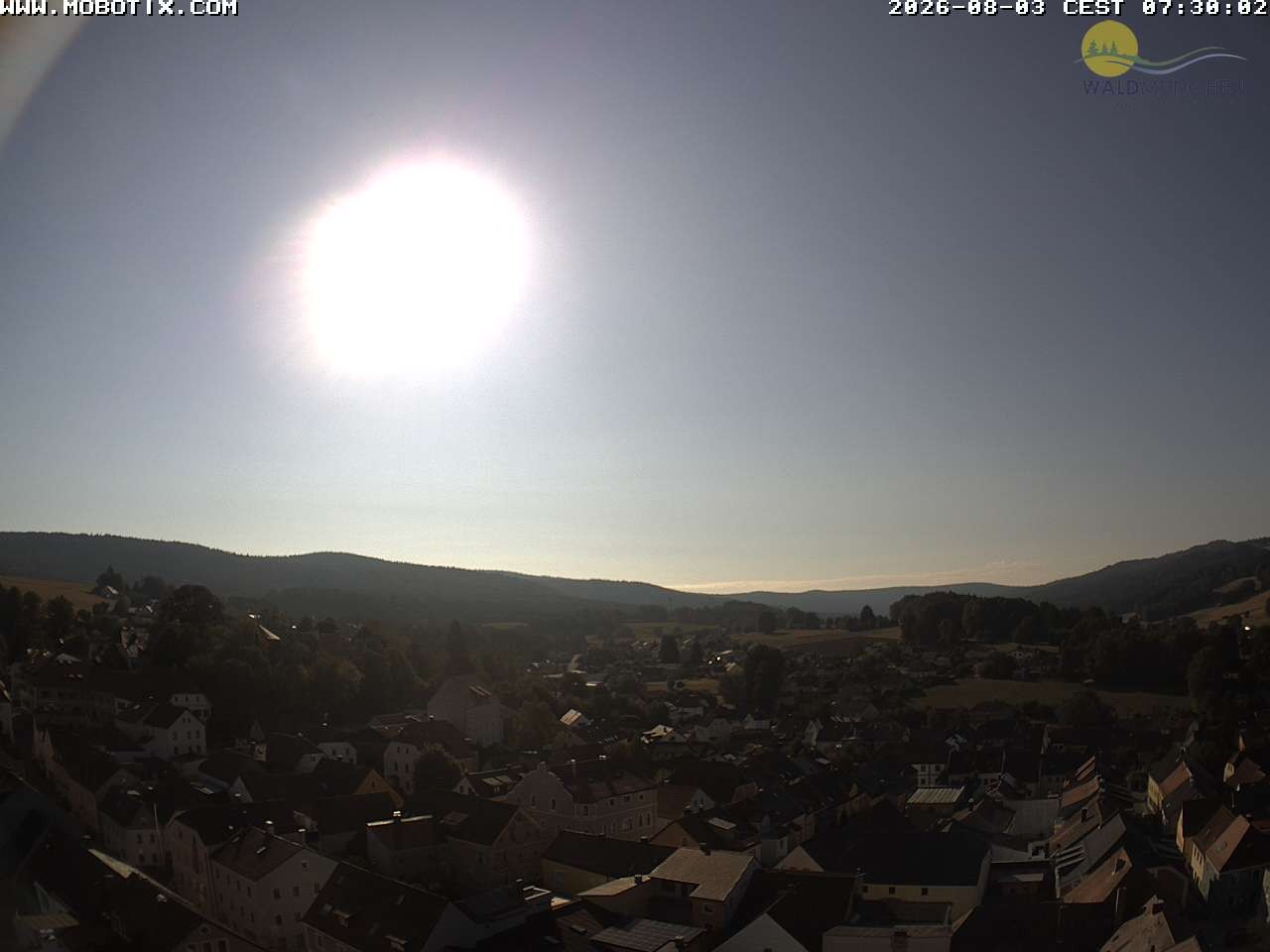 Archiv Foto Webcam Blick vom Waldmünchner Kirchturm