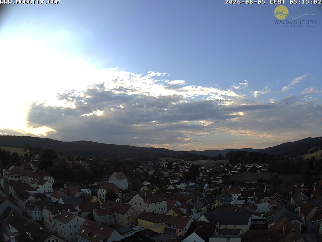 Archiv Foto Webcam Blick vom Waldmünchner Kirchturm