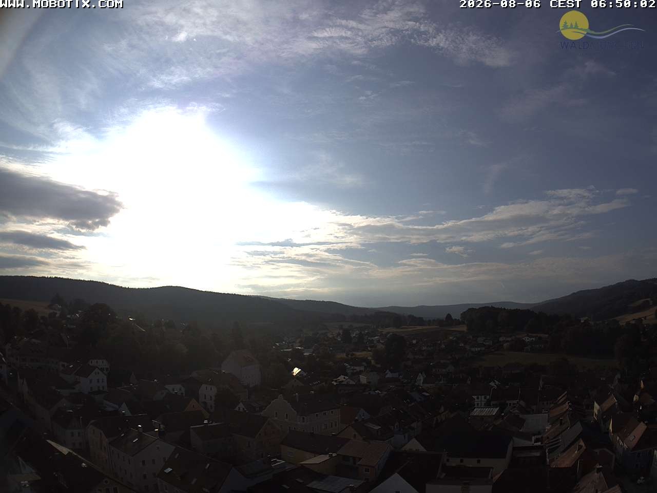 Archiv Foto Webcam Blick vom Waldmünchner Kirchturm