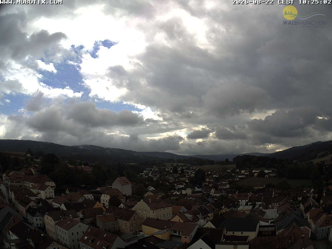 Archiv Foto Webcam Blick vom Waldmünchner Kirchturm
