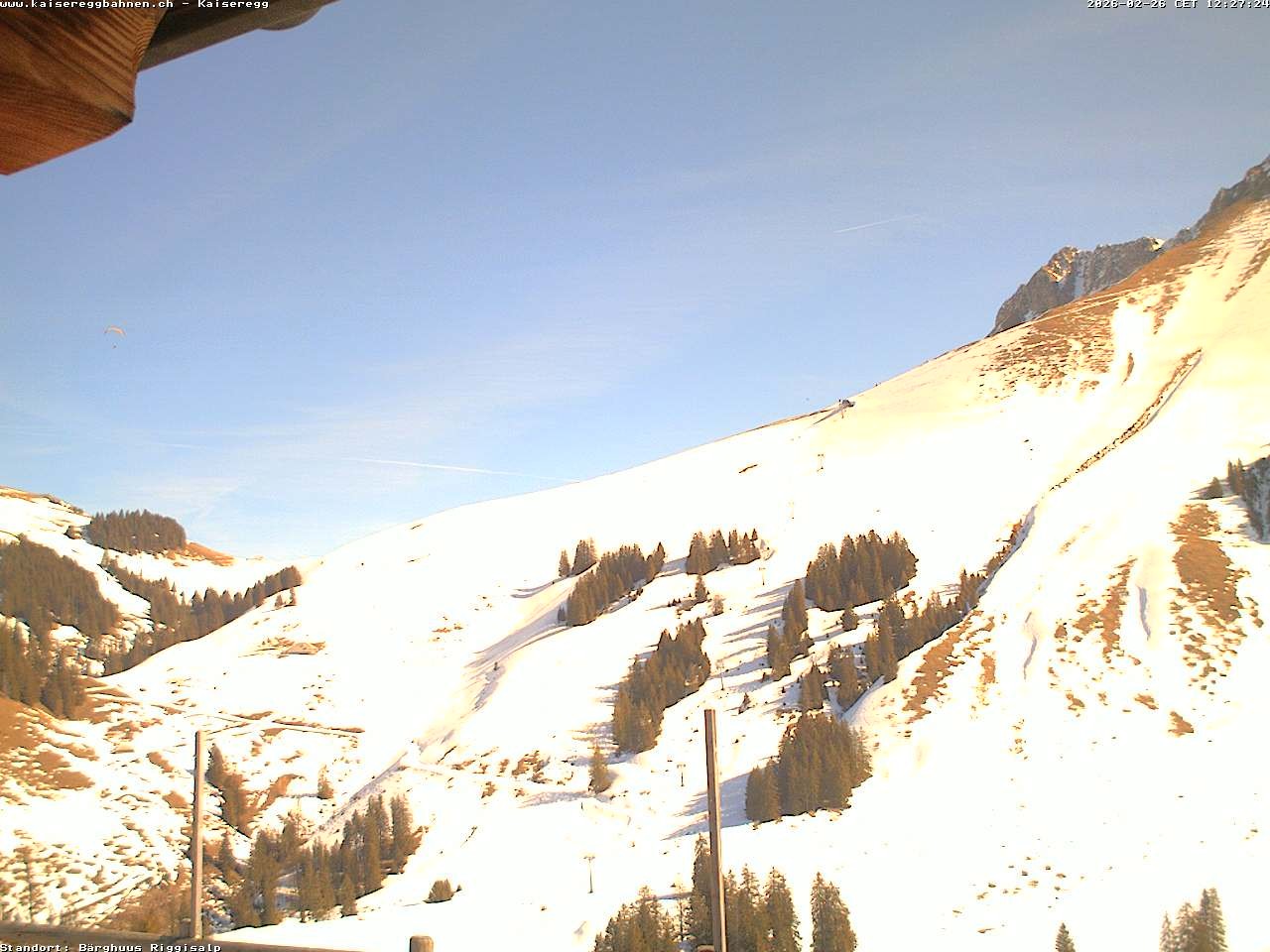 Archived image Webcam Schwarzsee Kaiseregg - mountain hut Bärghuus Riggisalp