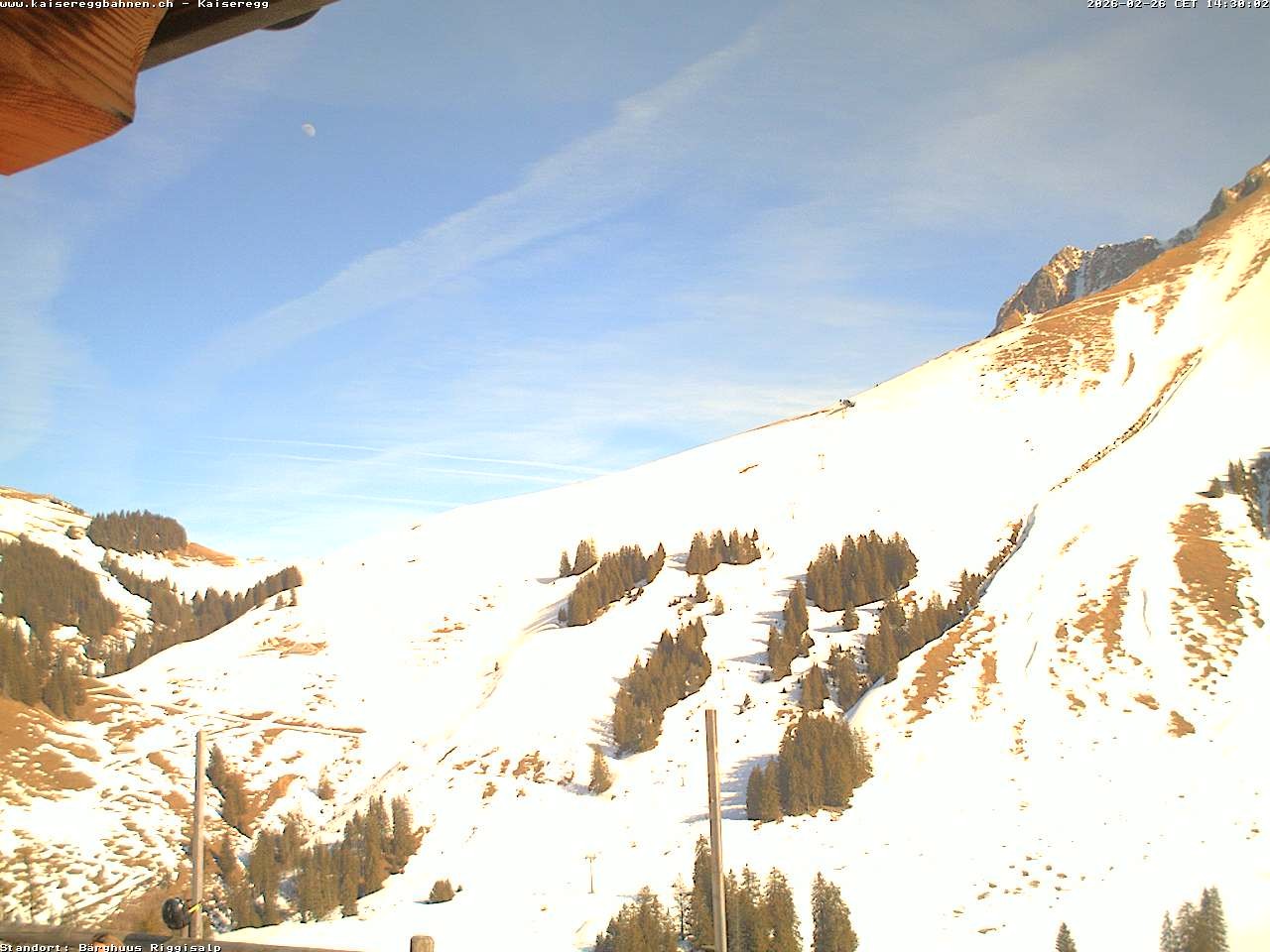 Archived image Webcam Schwarzsee Kaiseregg - mountain hut Bärghuus Riggisalp