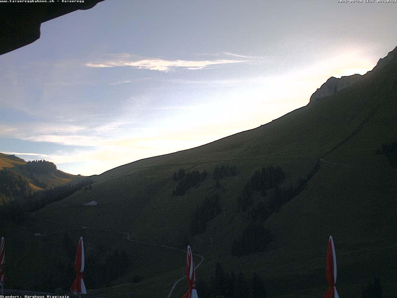Archived image Webcam Schwarzsee Kaiseregg - mountain hut Bärghuus Riggisalp