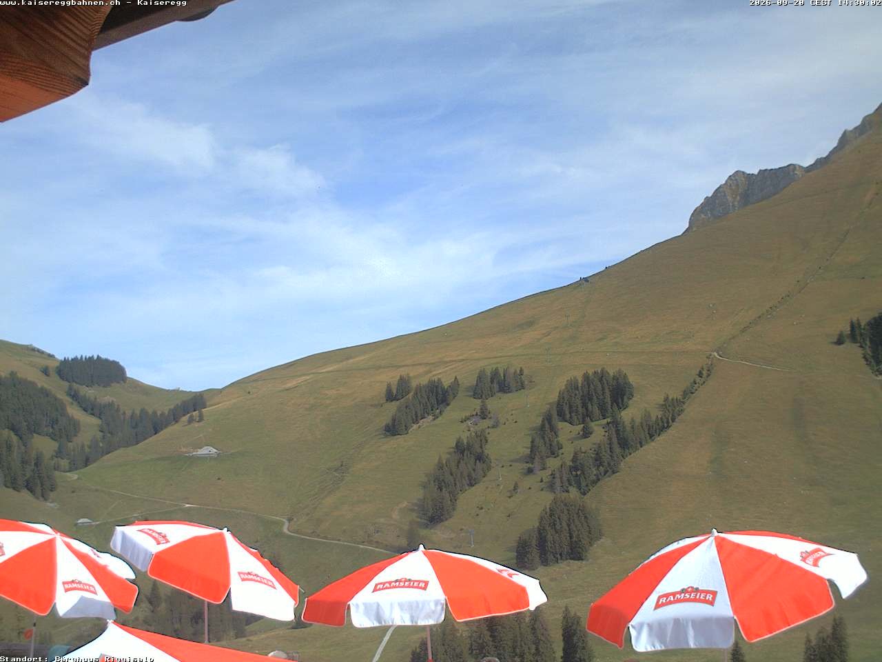 Archived image Webcam Schwarzsee Kaiseregg - mountain hut Bärghuus Riggisalp