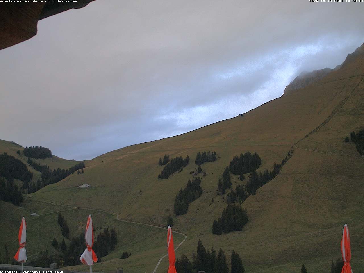 Archived image Webcam Schwarzsee Kaiseregg - mountain hut Bärghuus Riggisalp