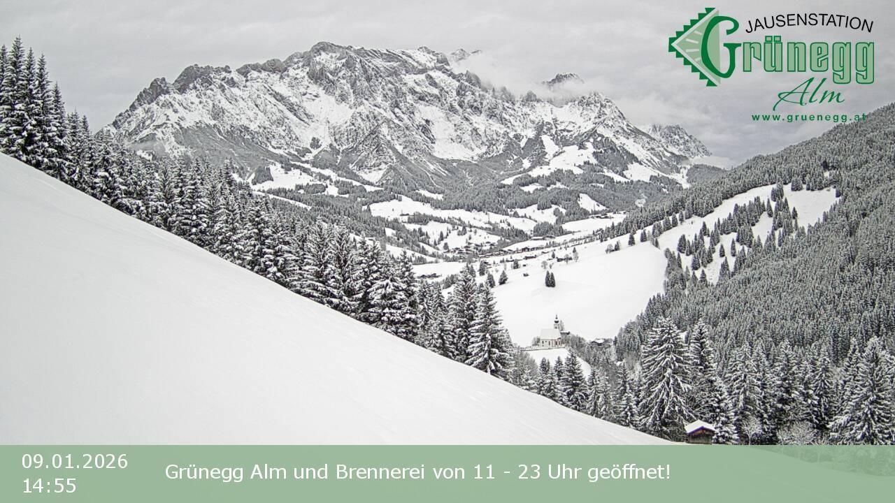 Archived image Webcam Dienten - View Grünegg Alm