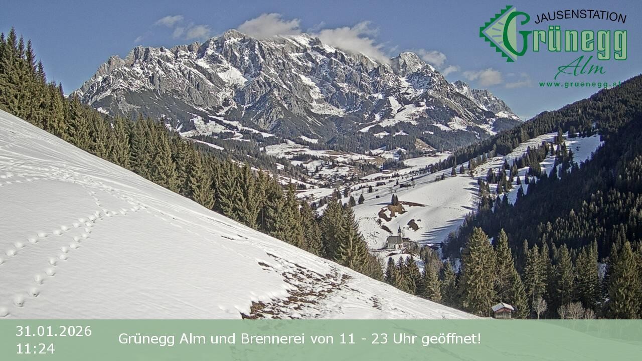 Archiv Foto Webcam Dienten: Ausblick Grünegg Alm
