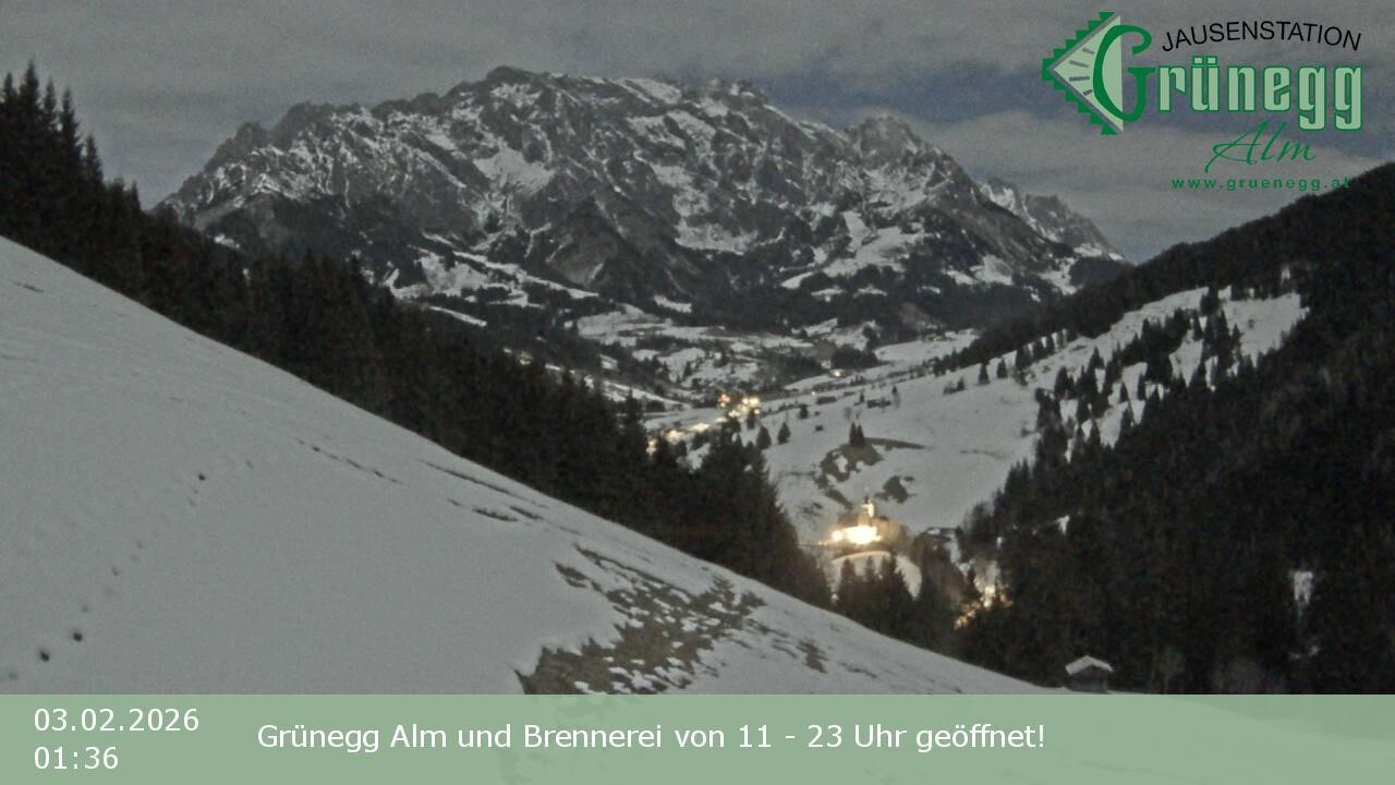Archiv Foto Webcam Dienten: Ausblick Grünegg Alm