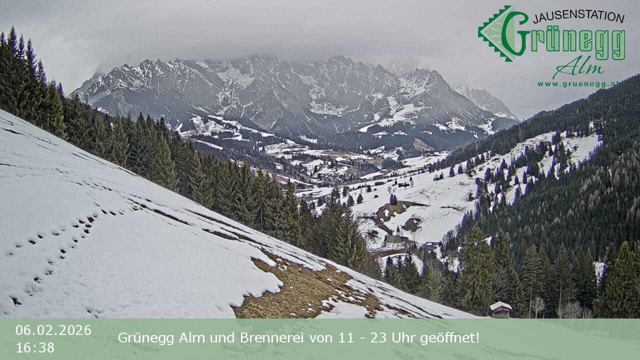 Archiv Foto Webcam Dienten: Ausblick Grünegg Alm