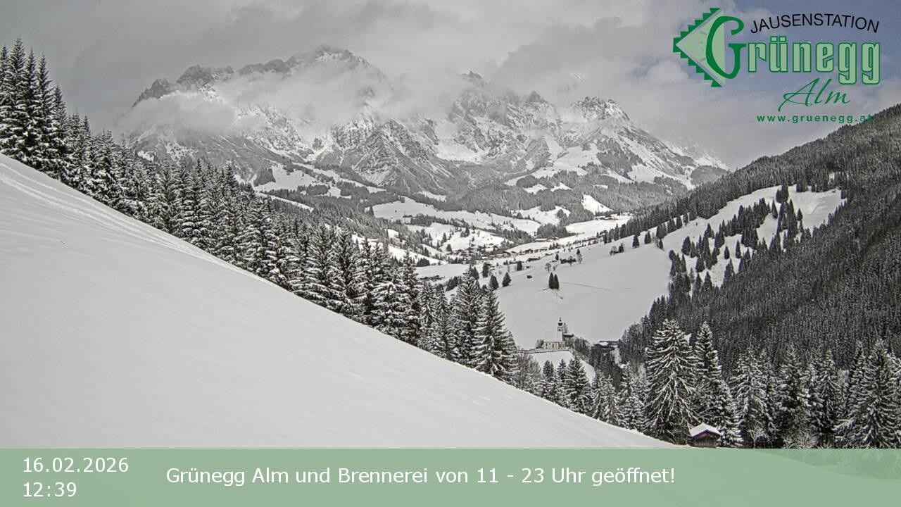 Archiv Foto Webcam Dienten: Ausblick Grünegg Alm