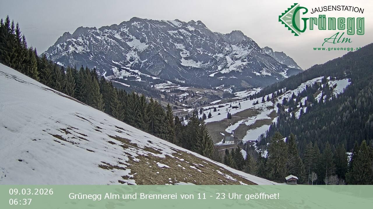 Archiv Foto Webcam Dienten: Ausblick Grünegg Alm