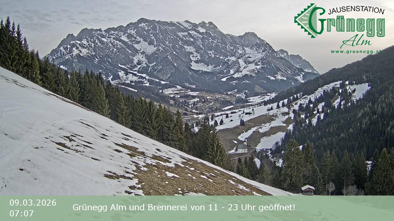 Archiv Foto Webcam Dienten: Ausblick Grünegg Alm