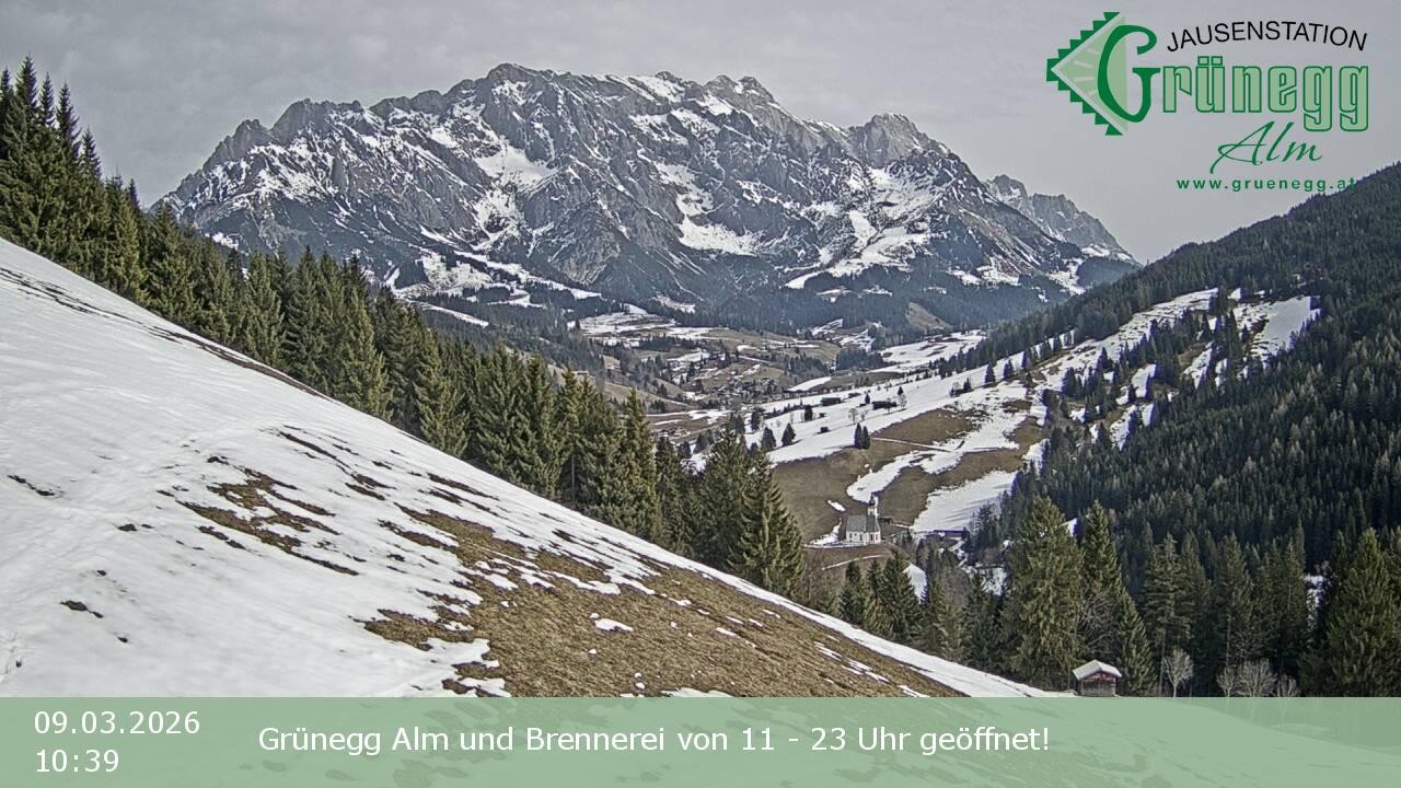 Archiv Foto Webcam Dienten: Ausblick Grünegg Alm