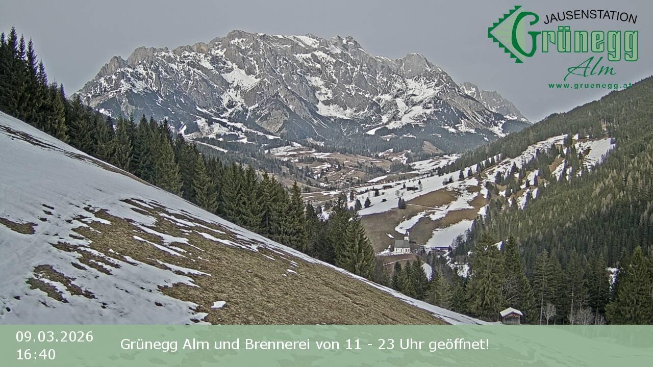 Archiv Foto Webcam Dienten: Ausblick Grünegg Alm
